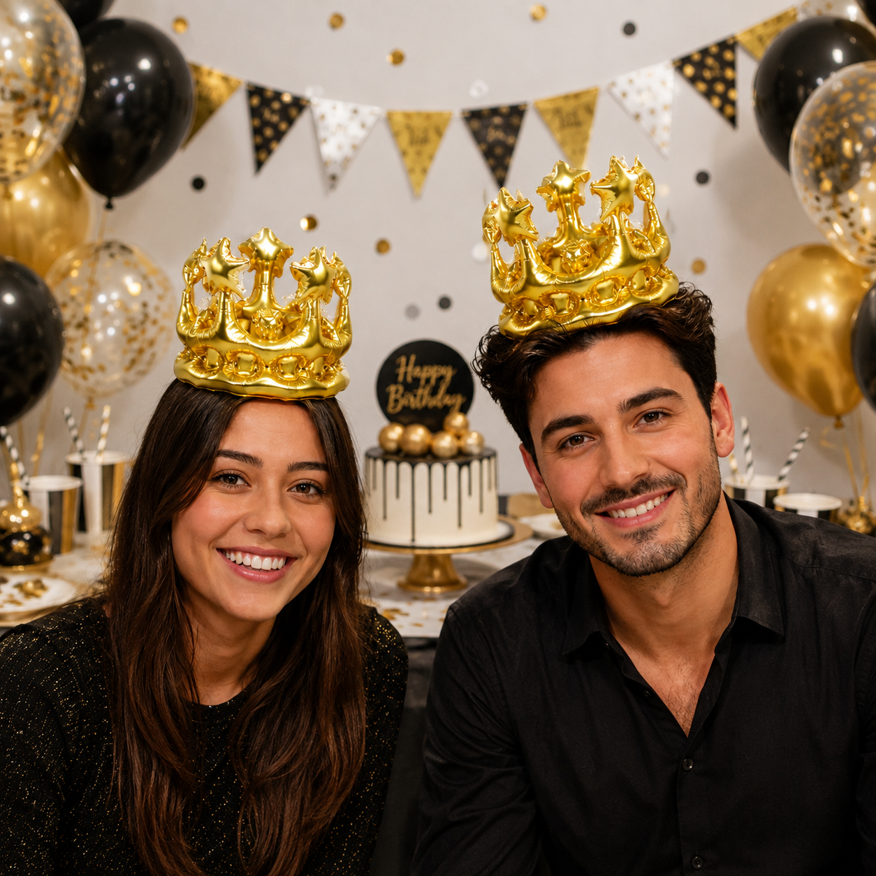 Gold Folyo Balon kral Tacı