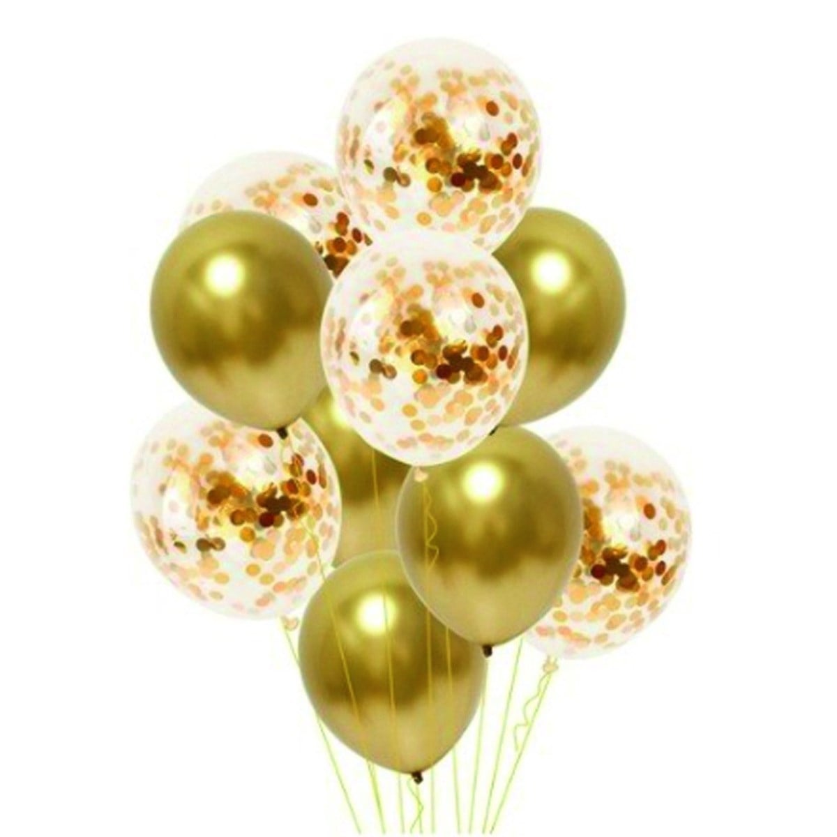 Gold Krom Konfetili Balon
