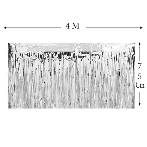 Gümüş Saçaklı Masa Eteği