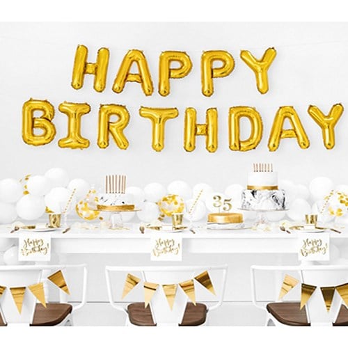 H Harf Folyo Gold Renk Balon Küçük 35 Cm