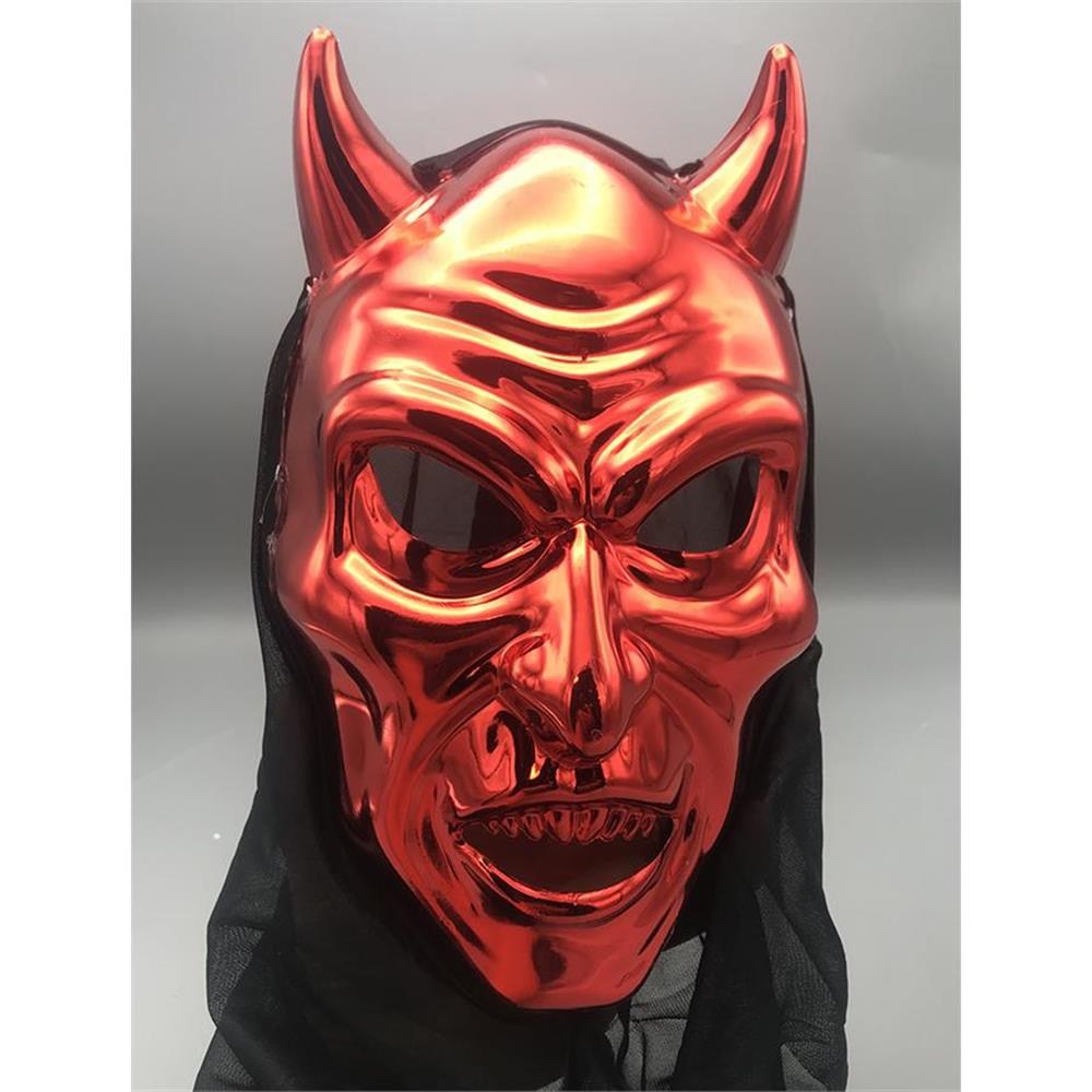 Halloween Parlak Kırmızı Şeytan Maske