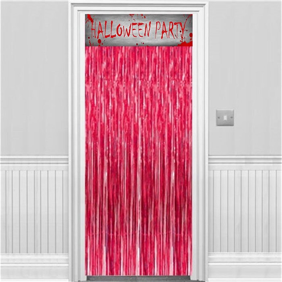 Halloween Party Kırmızı Kapı Süsü