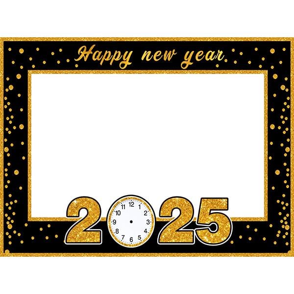 Dekoratif Ayaklı PanoHappy New Year 2025 Hatıra Çerçevesi