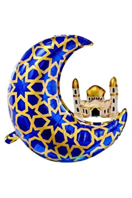 Ramazan SüslemeleriHilal Cami Motifli Folyo Balon