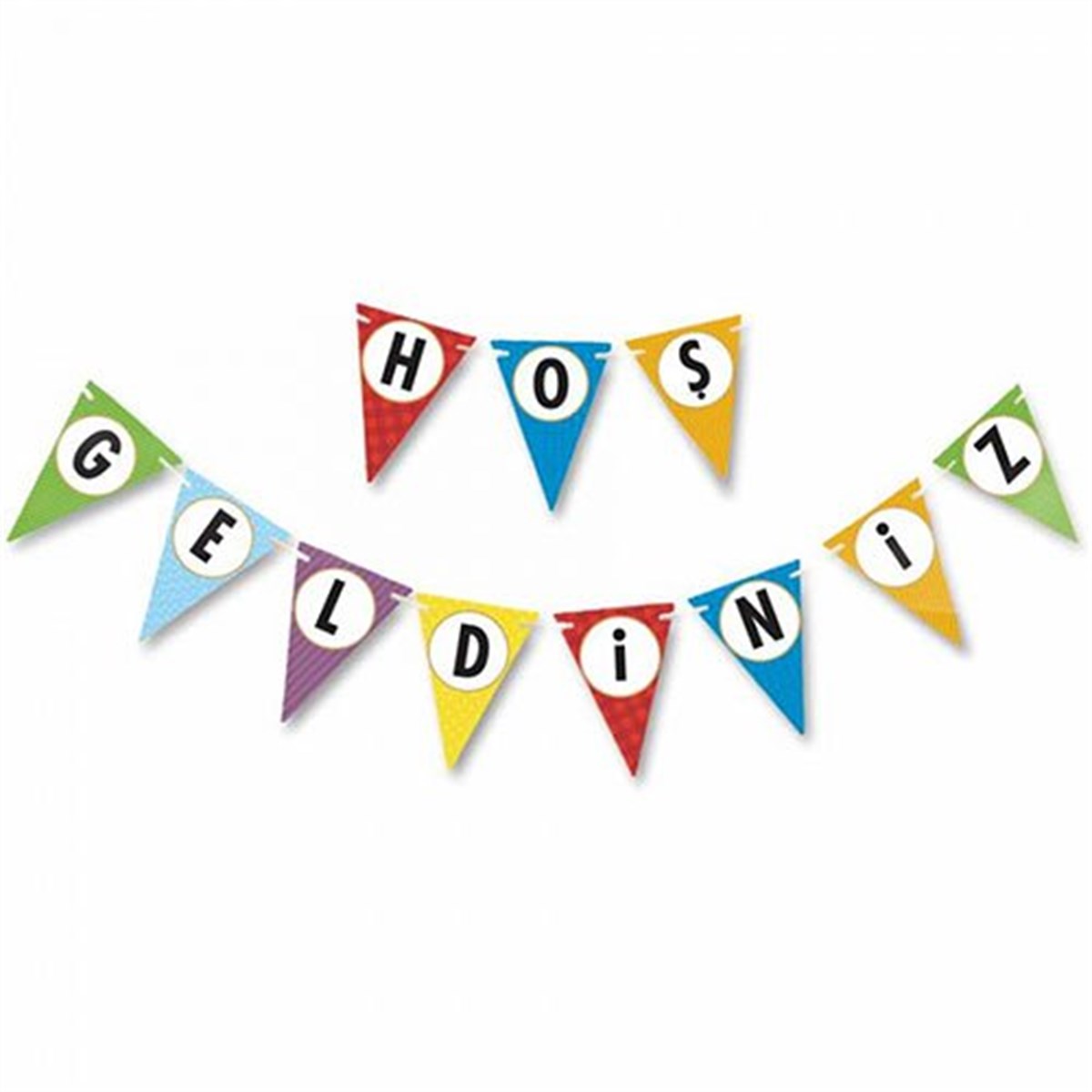 Hoş Geldiniz Asma Bayrak Süs