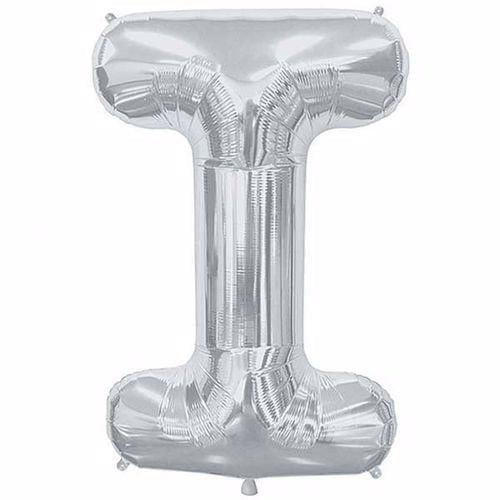 Gümüş Renk 76 cm I Harf Folyo Balon Gümüş 76 cm