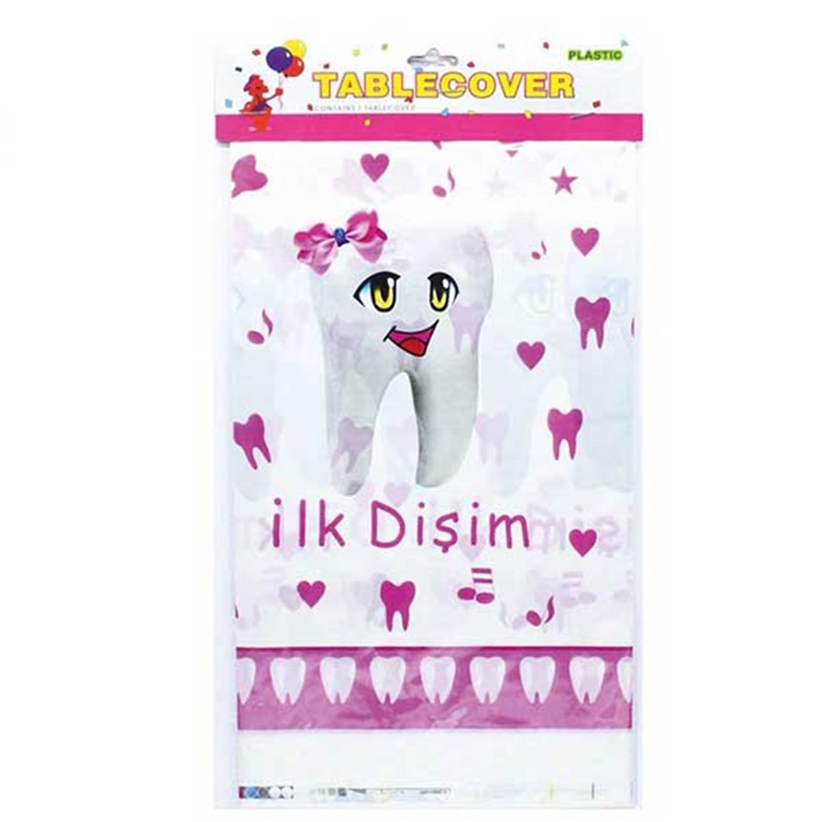 İlk Dişim Pembe Masa Örtüsü