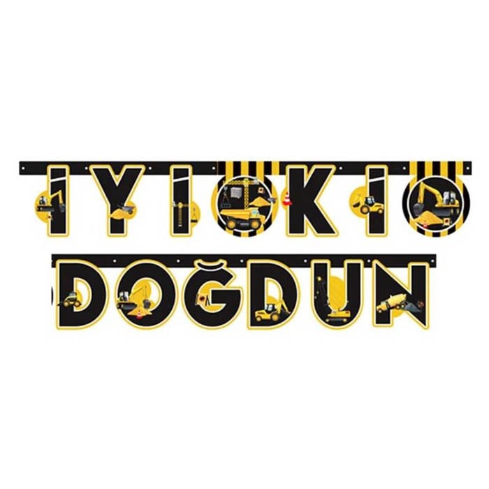 İnşaat Temalı İyi Ki Doğdun Yazı