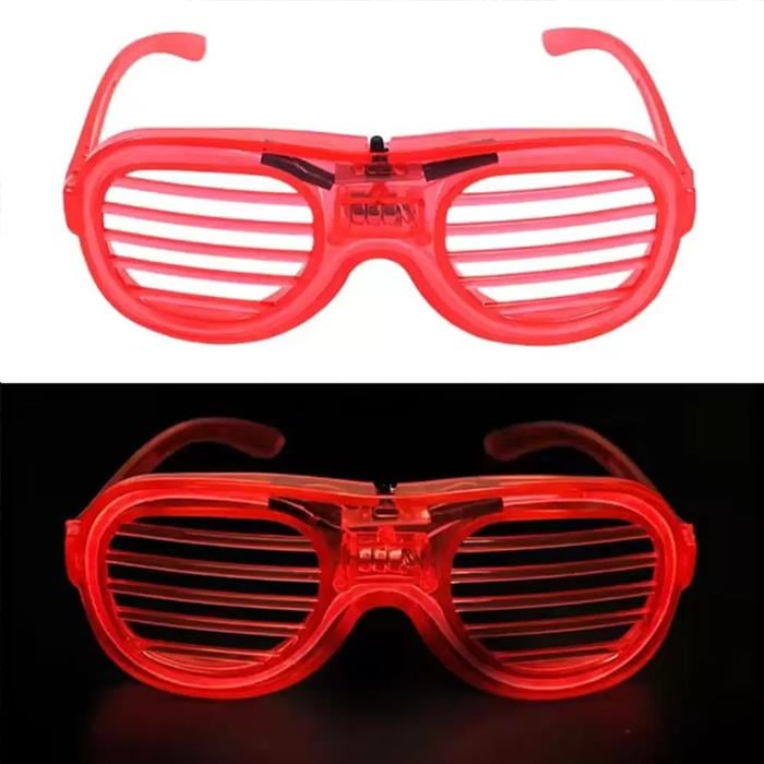Taç ve GözlükIşıklı Izgara Gözlük Kırmızı