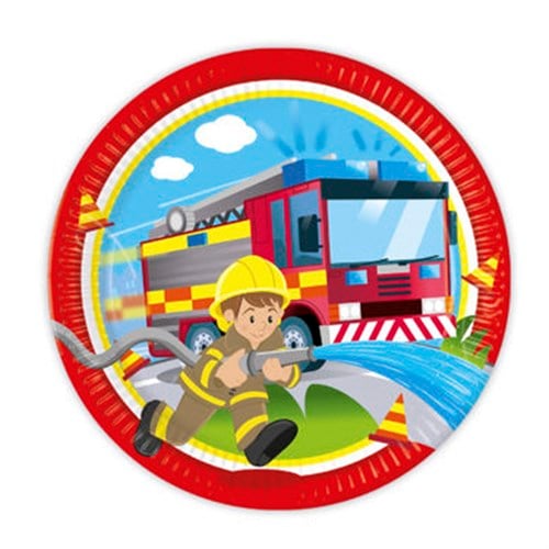 İtfaiyeci Sam Karton Tabak 8 Adet
