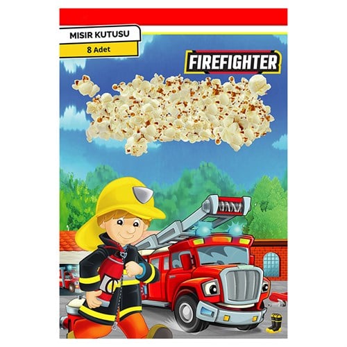 İtfaiyeci Sam Popcorn Kutusu 8 Adet