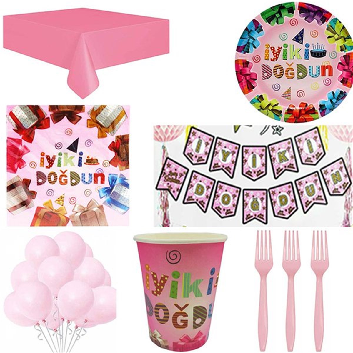 İyi Ki Doğdun 8 Kişilik Parti Seti