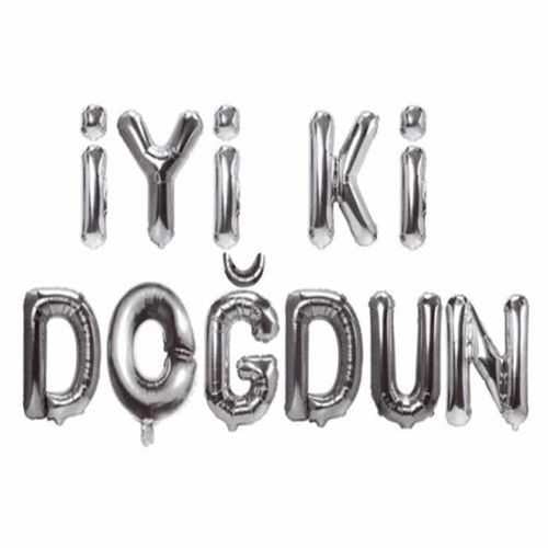 İyi Ki Doğdun Gümüş Folyo Balon Seti
