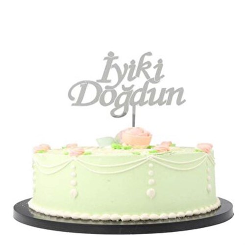İyi ki Doğdun Pleksi Yazı Gümüş Renk