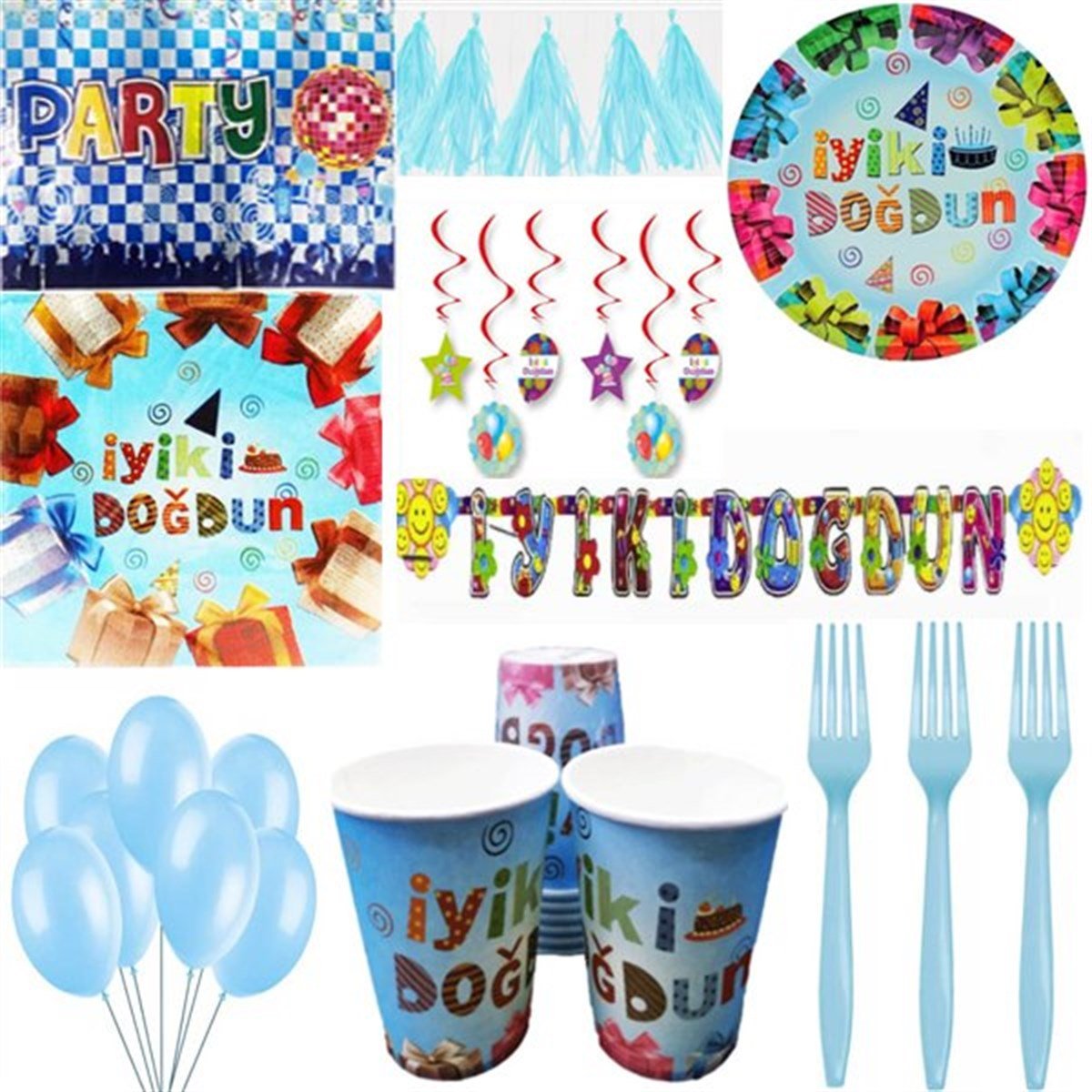İyi Ki Doğdun Temalı 16 Kişilik Parti Seti