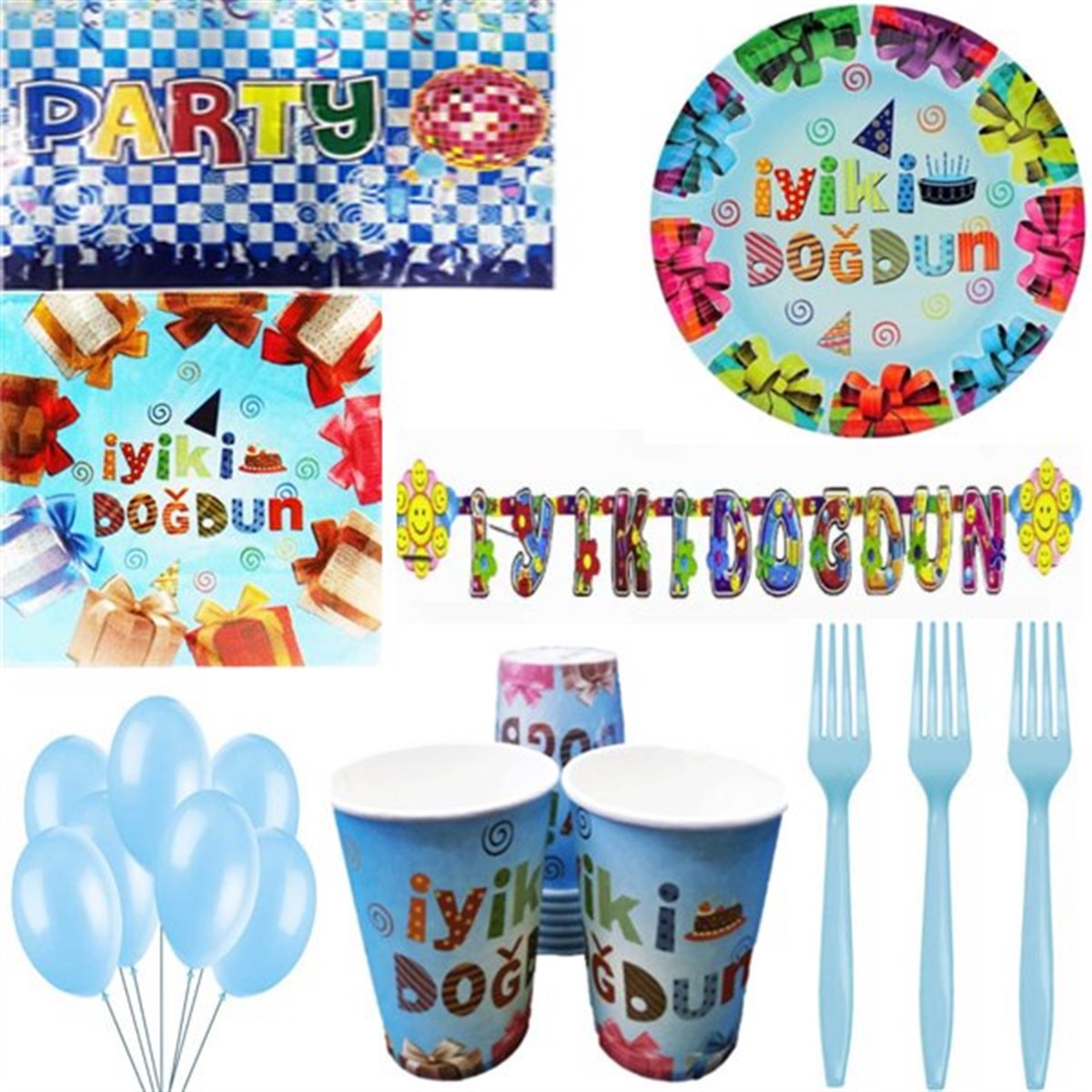 İyi Ki Doğdun Temalı 8 Kişilik Parti Seti