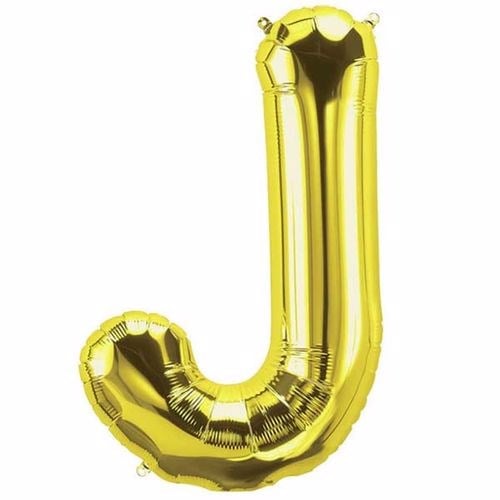 J Harf Folyo Balon Gold 100 cm