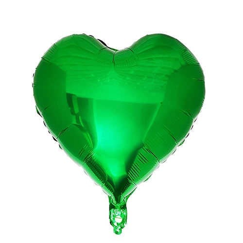 Yeşil Kalp Folyo Balon 45 Cm