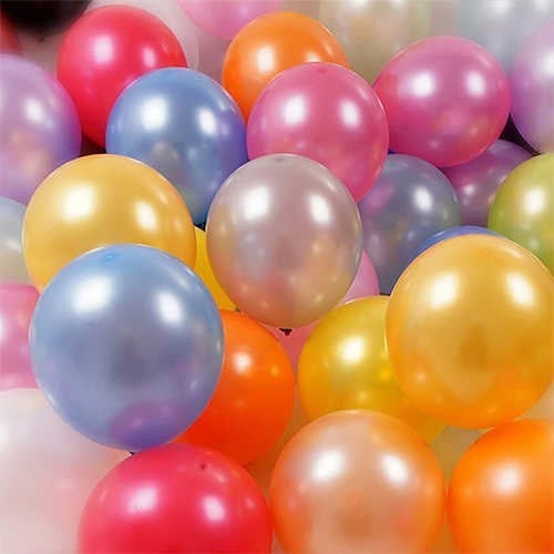 Karışık Balon Metalik 100 Adet