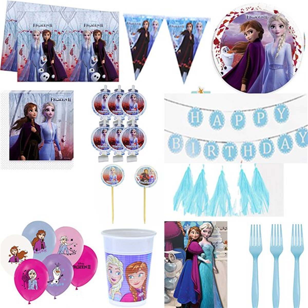 Karlar Ülkesi Frozen 24 Kişilik Parti Seti