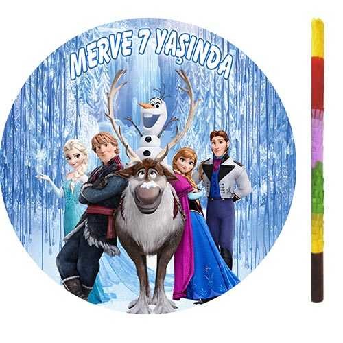 Kişiye Özel Karlar Ülkesi Pinyata + Sopası