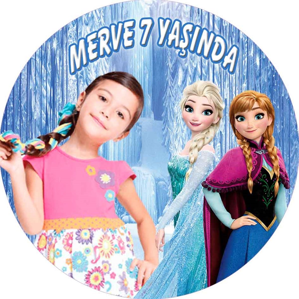 Karlar Ülkesi Kişiye Özel Sticker 24 Adet