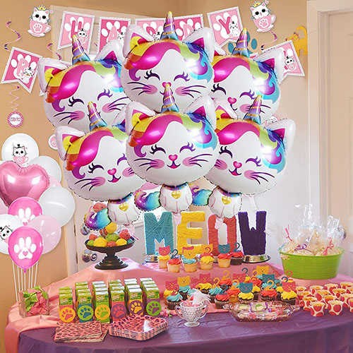 Kedi Unicorn Folyo Balon 92 x 60 Cm