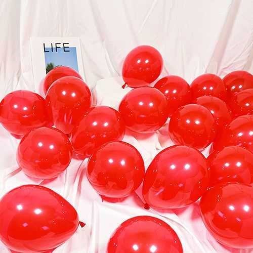 Kırmızı Balon Metalik 100 Adet