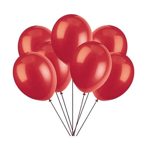 Kırmızı Balon Metalik 100 Adet