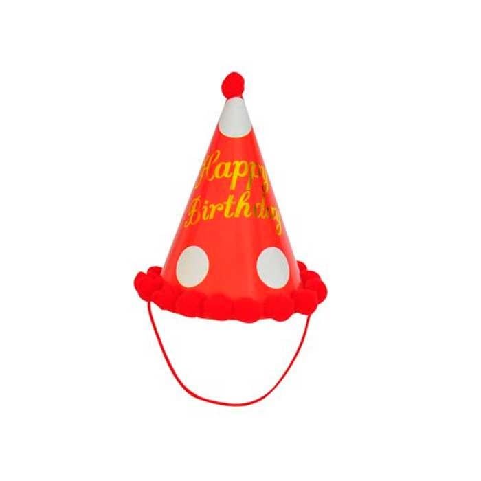 Parti ŞapkalarıKırmızı Happy Birthday Şapka