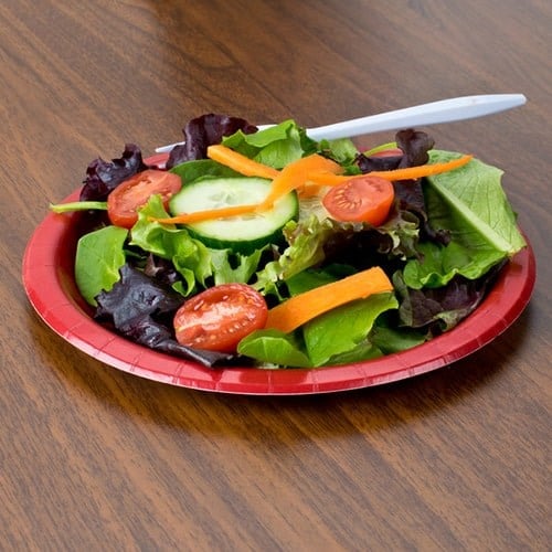 Kırmızı Karton Tabak 23 Cm 8 Adet