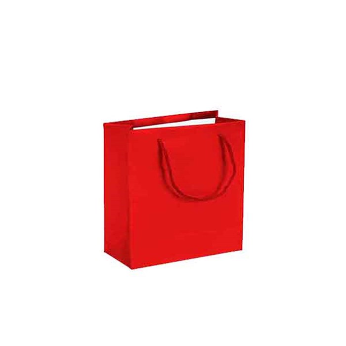 Kırmızı Renkli Karton Çanta 50 Adet 11 x 11 Cm