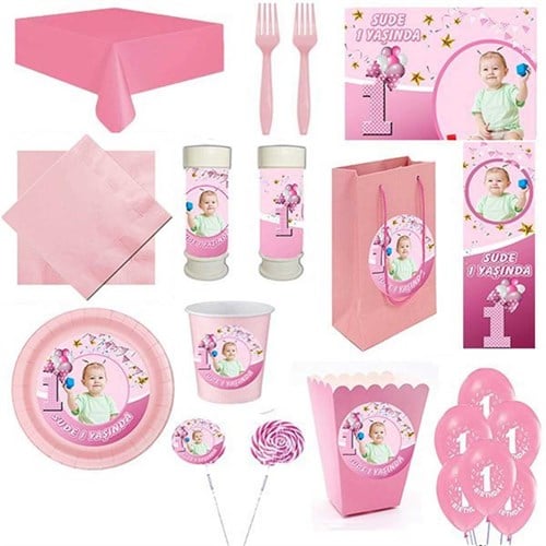 Kişiye Özel 1 Yaş 16 Kişilik Parti Seti