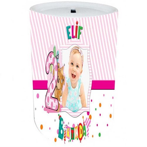 Kişiye Özel 2 Yaş Kız Kumbara 8 Adet