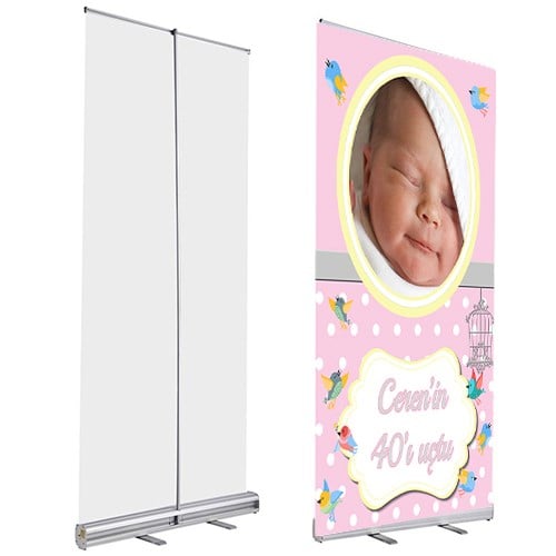 Kişiye Özel 30 Uçurma Kız Temalı Roll Up Afiş