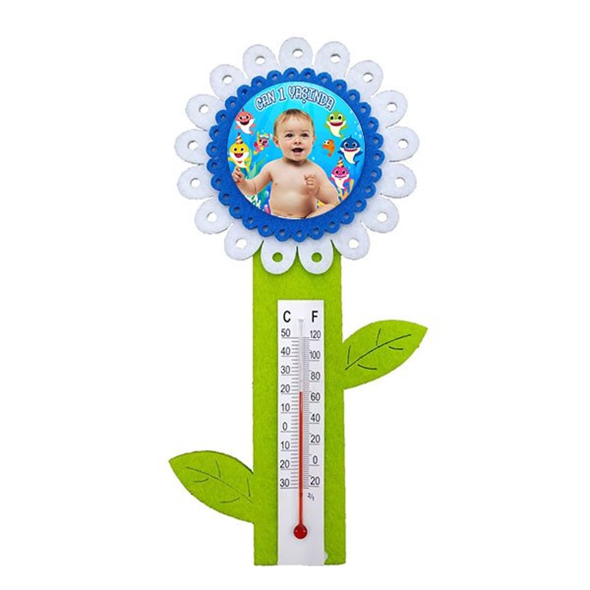 Kişiye Özel Baby Shark Termometre 8 Adet