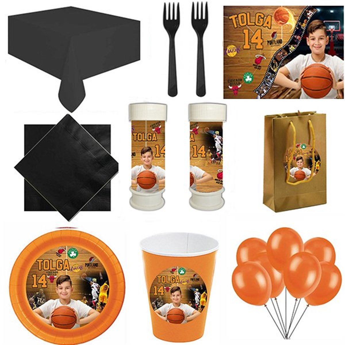 Kişiye Özel Basketbol 8 Kişilik Parti Seti