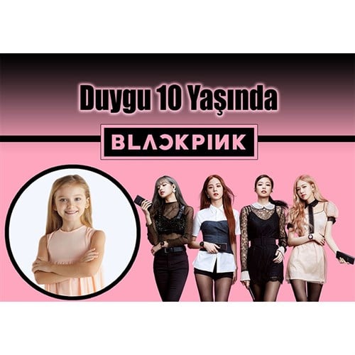 Kişiye Özel Black Pink Doğum Günü Afişi