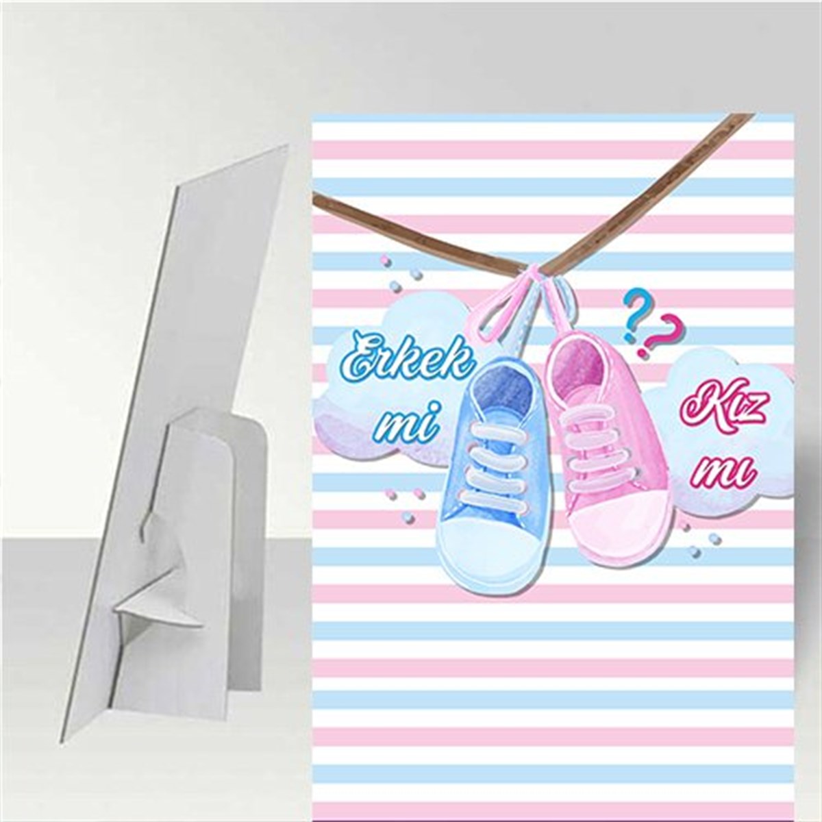 Kişiye Özel Cinsiyet Belirleme Partisi Ayaklı Pano