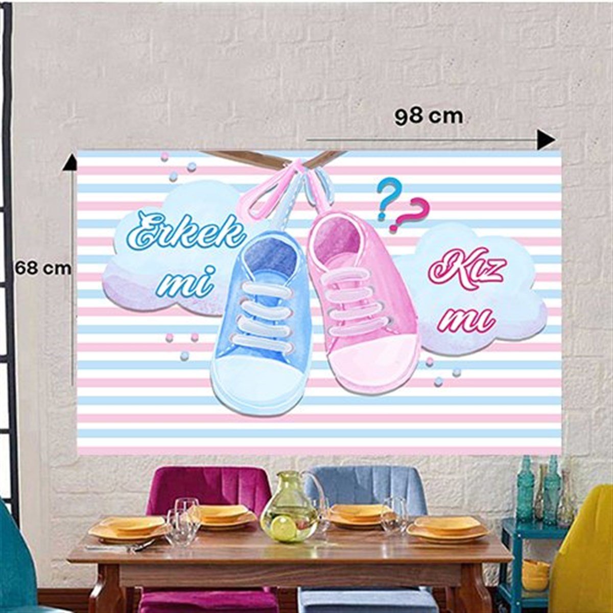 Kişiye Özel Cinsiyet Belirleme Partisi Duvar Panosu