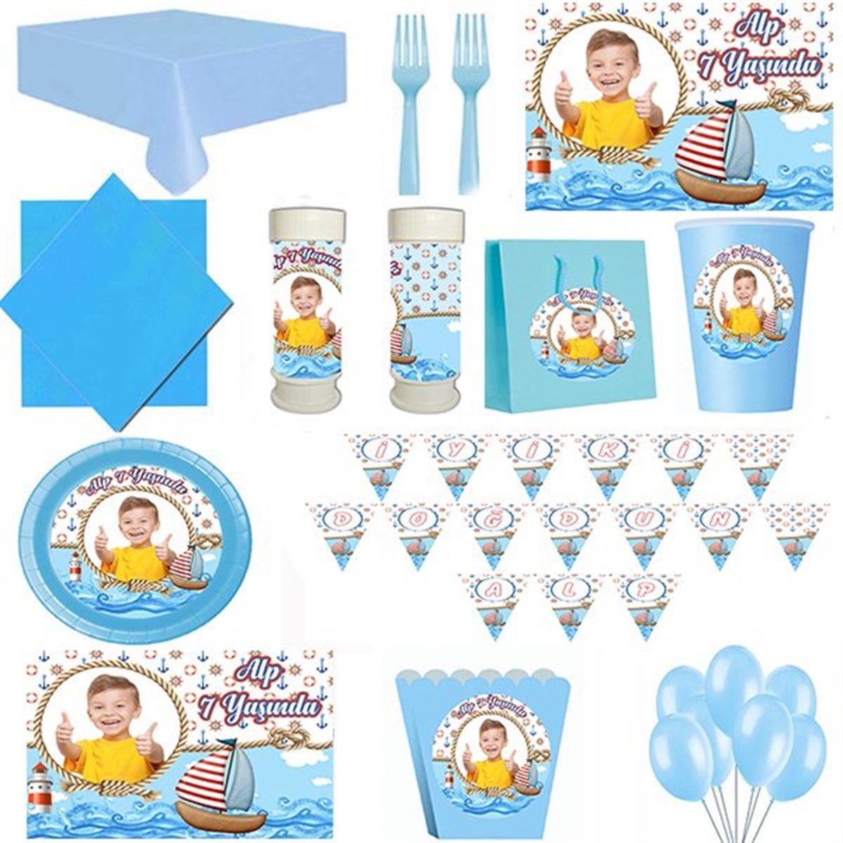 Kişiye Özel Denizci 24 Kişilik Parti Seti