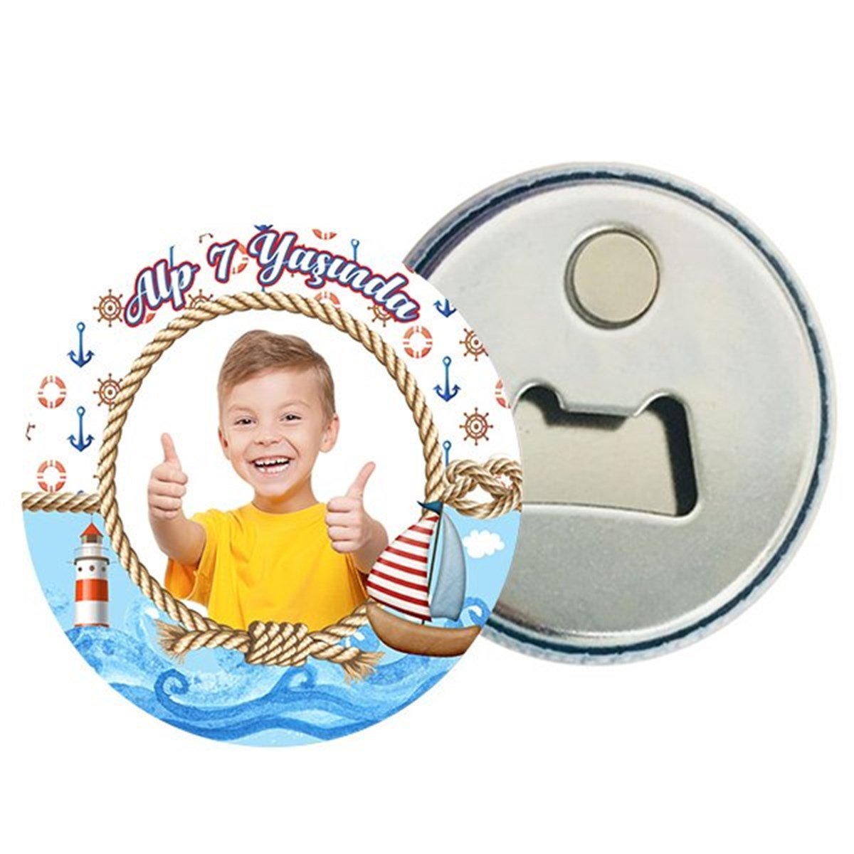 Kişiye Özel Denizci Magnet Açacak 15 Adet