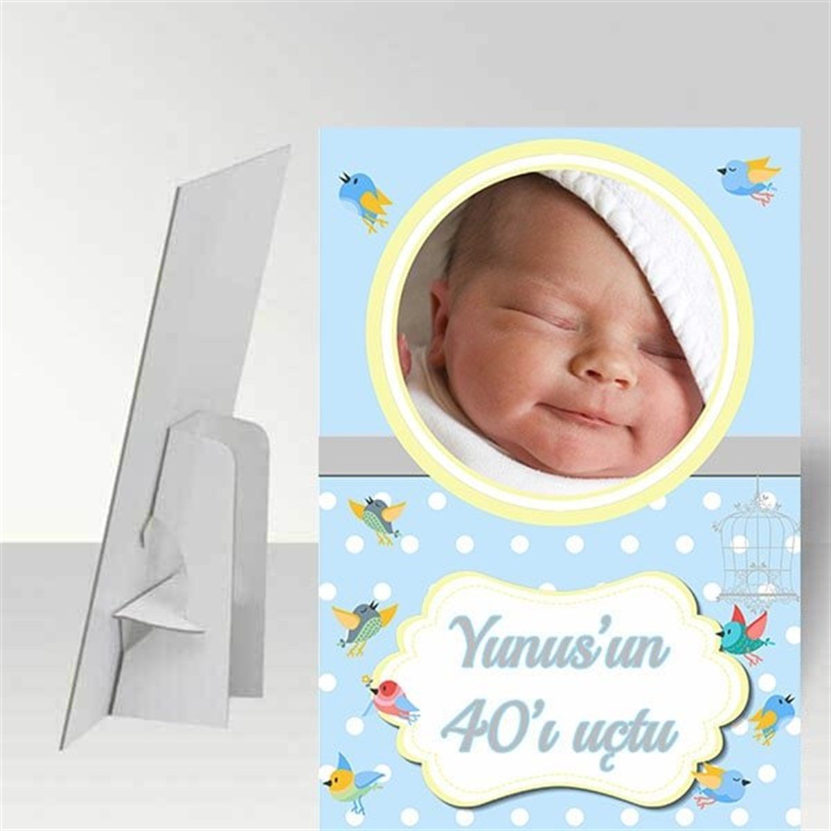 Kişiye Özel Erkek 40 Uçurma Partisi Ayaklı Pano