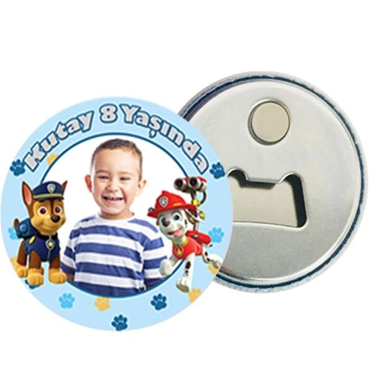 Kişiye Özel Erkek Paw Patrol Magnet Açacak 15 Adet