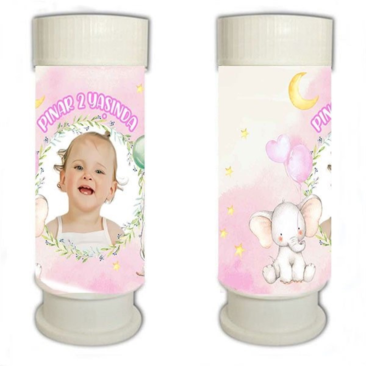 Kişiye Özel Fil Köpük Baloncuk 8 Adet