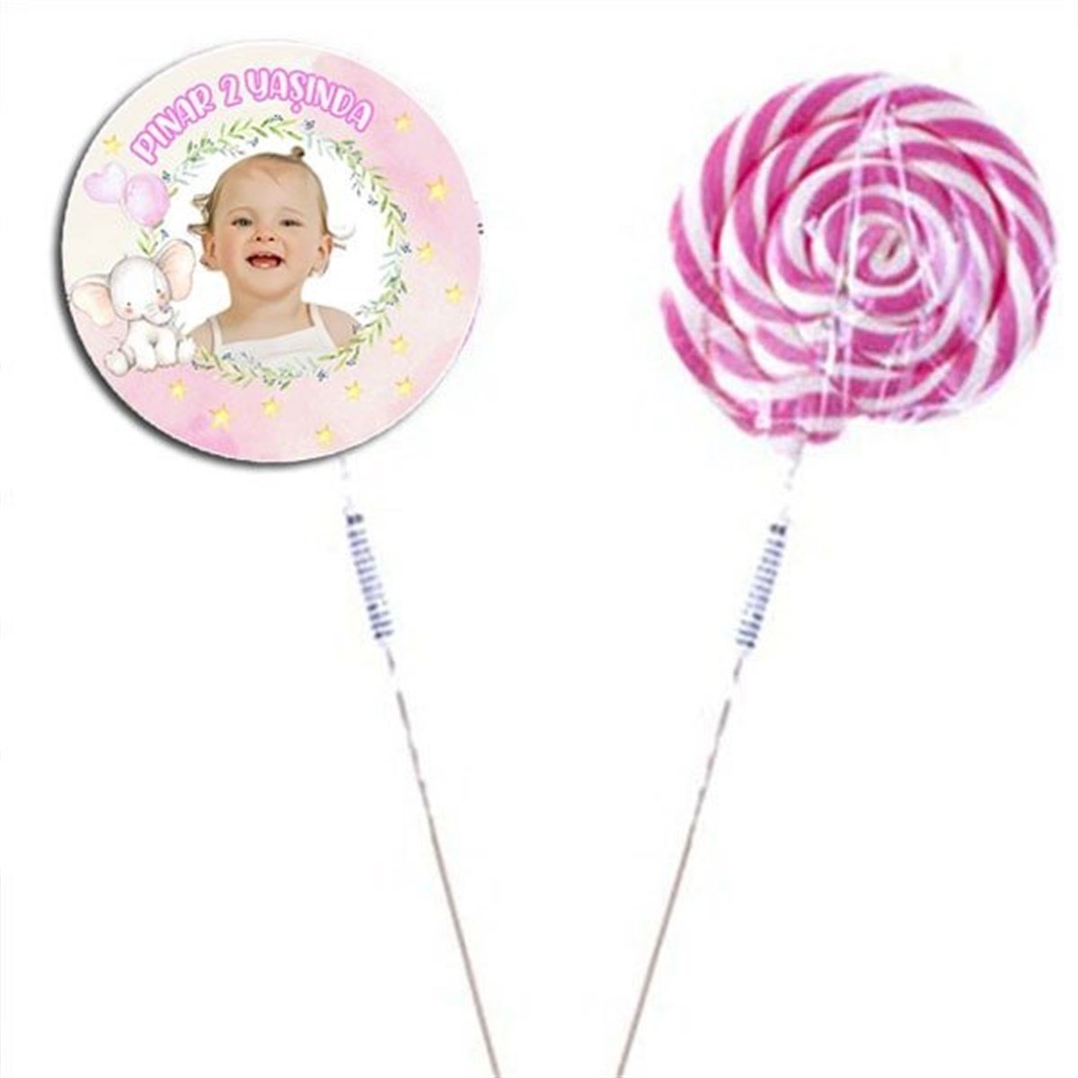 Kişiye Özel Fil Sosyete Şekeri 10 Adet