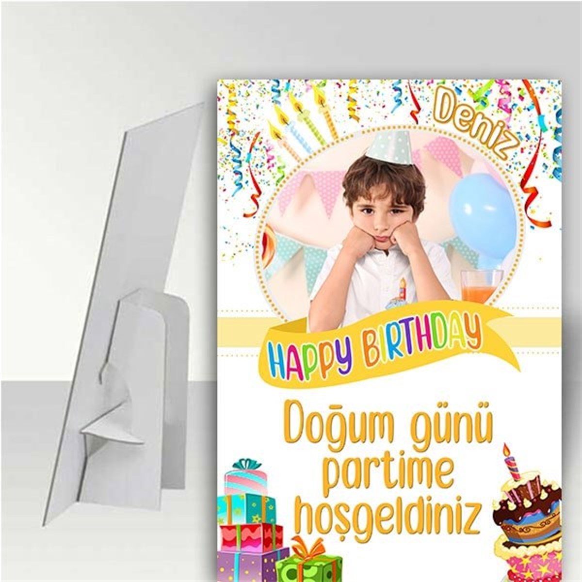 Kişiye Özel Happy Birthday Ayaklı Pano