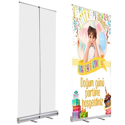 Kişiye Özel Happy Birthday Temalı Roll Up Afiş