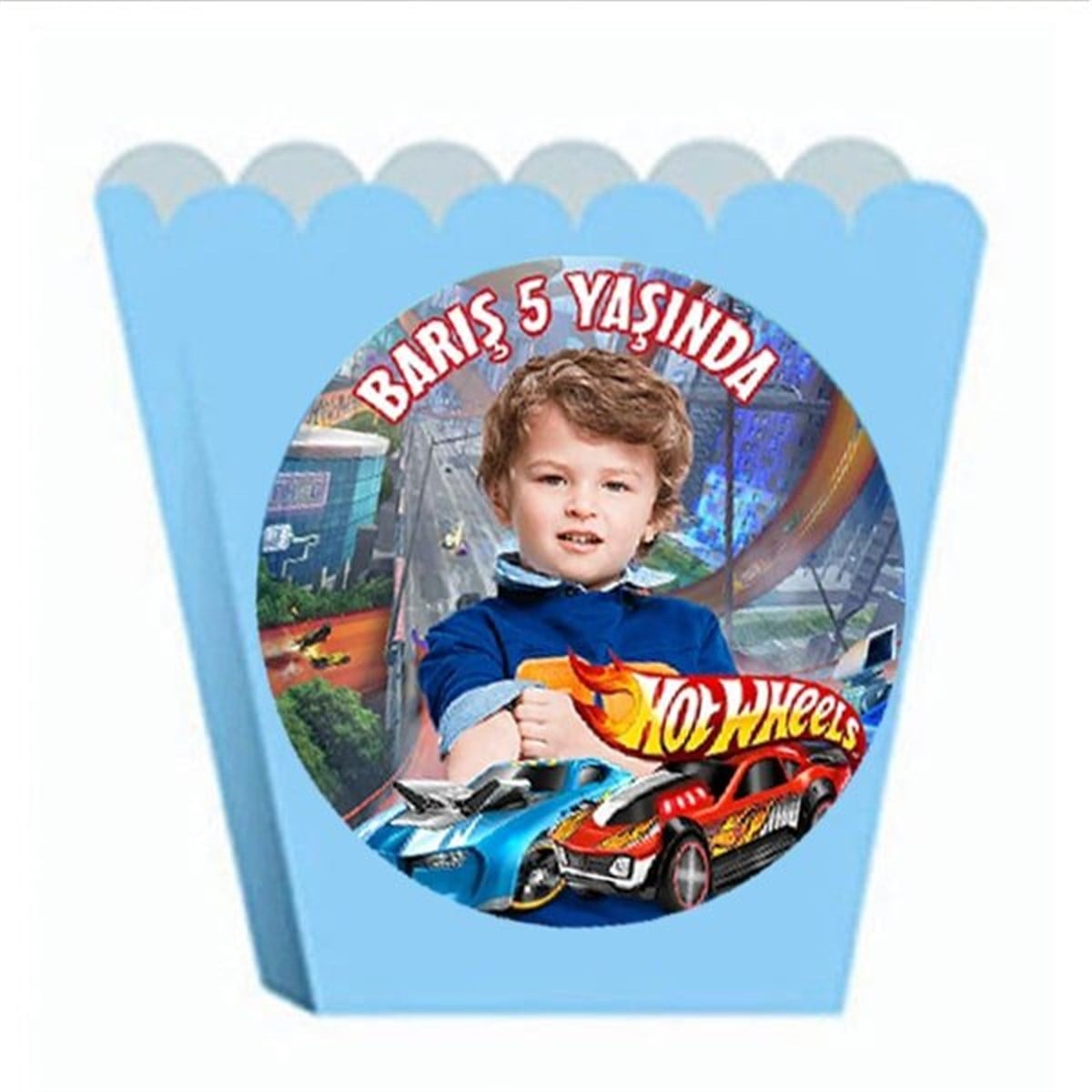 Kişiye Özel Hot Wheels Popcorn Kutusu 8 Adet