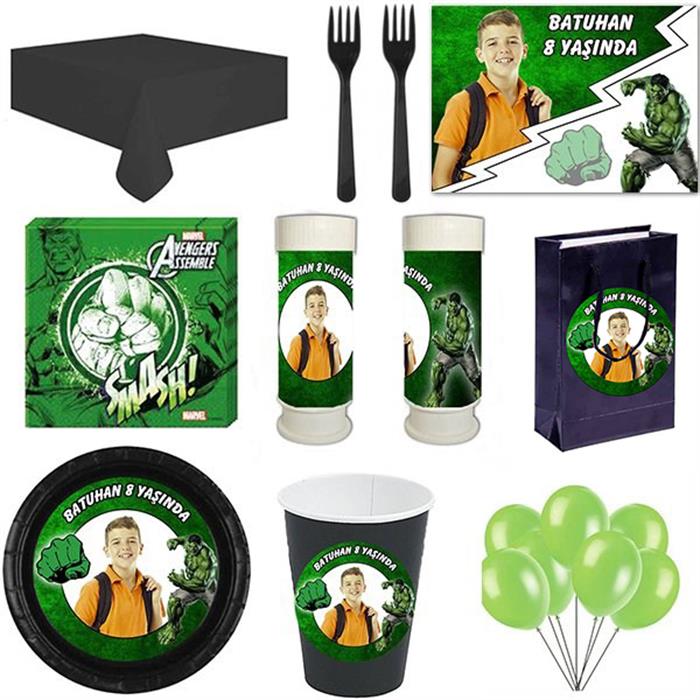 Kişiye Özel Hulk Parti Seti 8 Kişilik